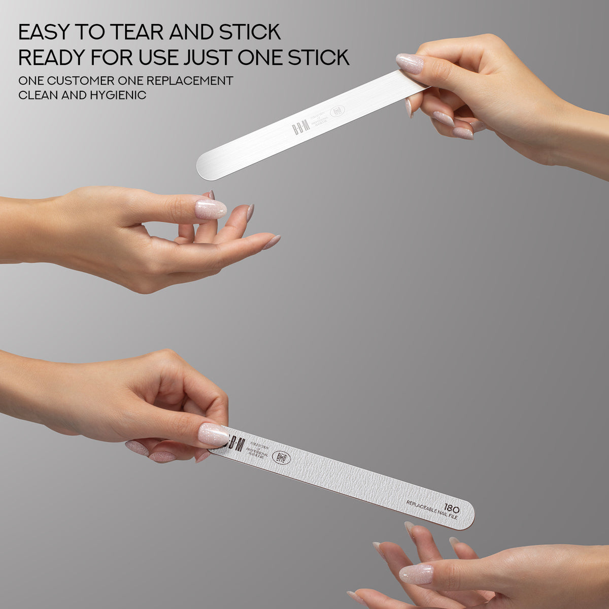 BBM Washable Detachable Disposable Nail Files | 120g & 180g