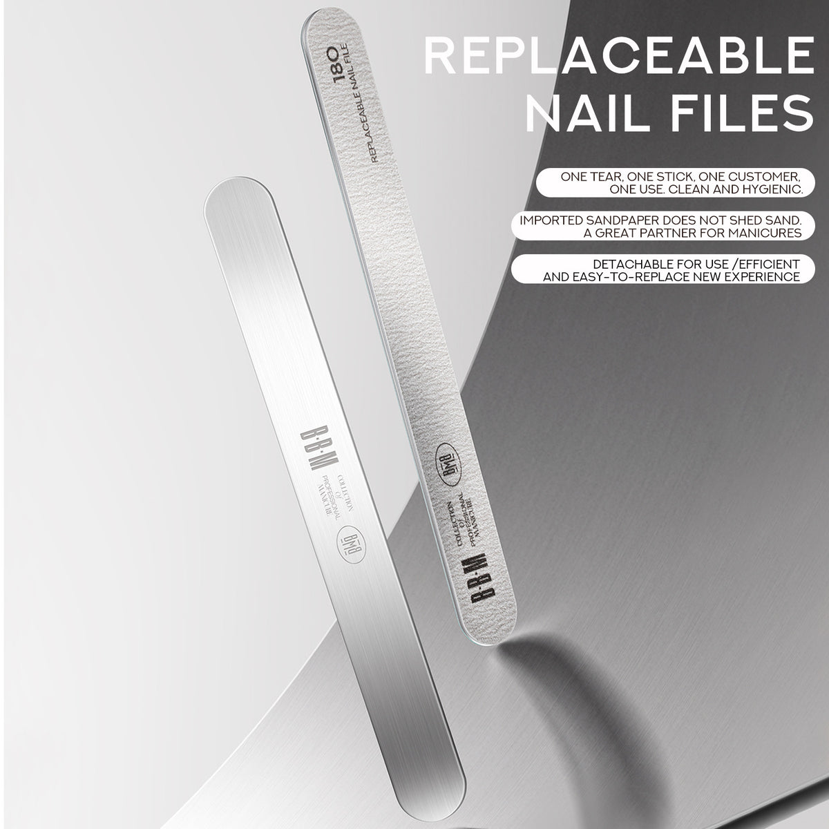 BBM Washable Detachable Disposable Nail Files | 120g & 180g