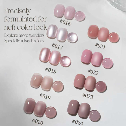 Gulauri Luxury Nail Polish 12ml Nude Pink Collection (set of 9)