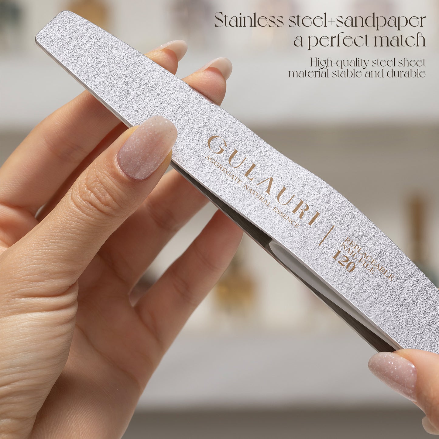 Gulauri Halfmoon Washable Detachable Disposable Nail Files | 120g & 180g