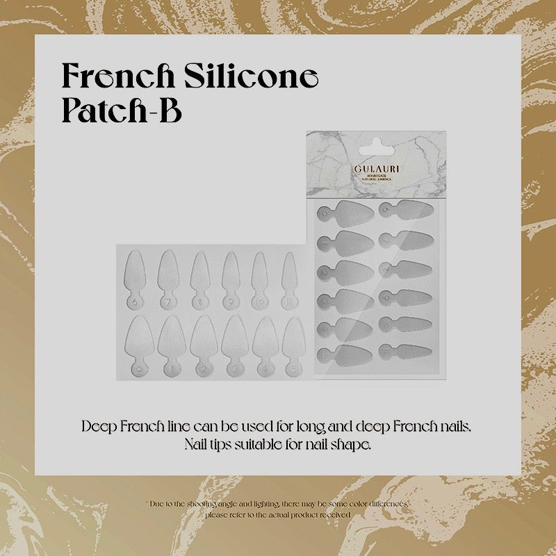 Jelly Stickers Silicone Patch Self Adhesive French Smile Line (B Style) for Acrylic Gel Forms