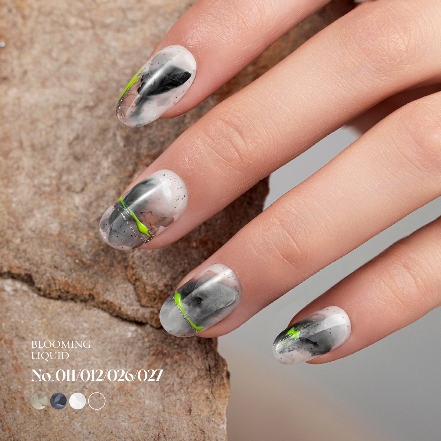 Gulauri Milky Nail Blooming Ink Set of 9 (19 - 27)