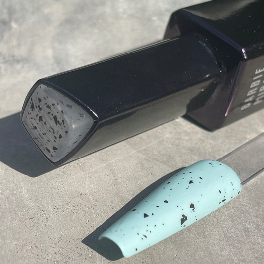 Black Flakes & Speckled Glitter Matte No Wipe Top Coat Barbie Mirage