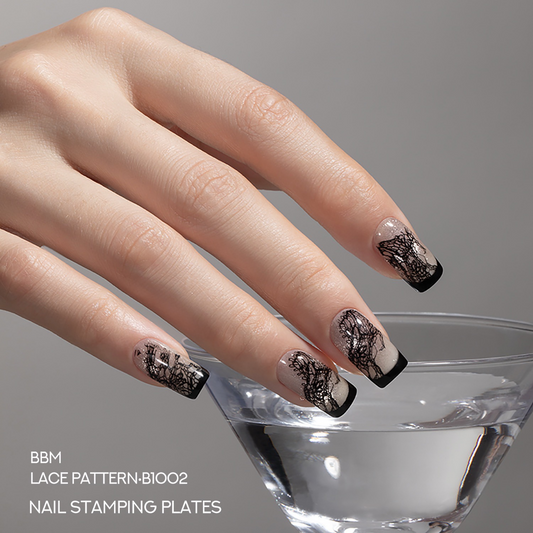 Nail Stamping Plates BBM - BBM Lace Pattern B1002