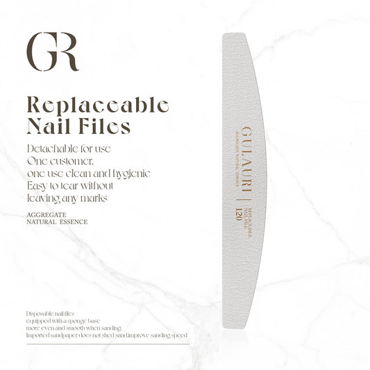Gulauri Halfmoon Washable Detachable Disposable Nail Files | 120g & 180g