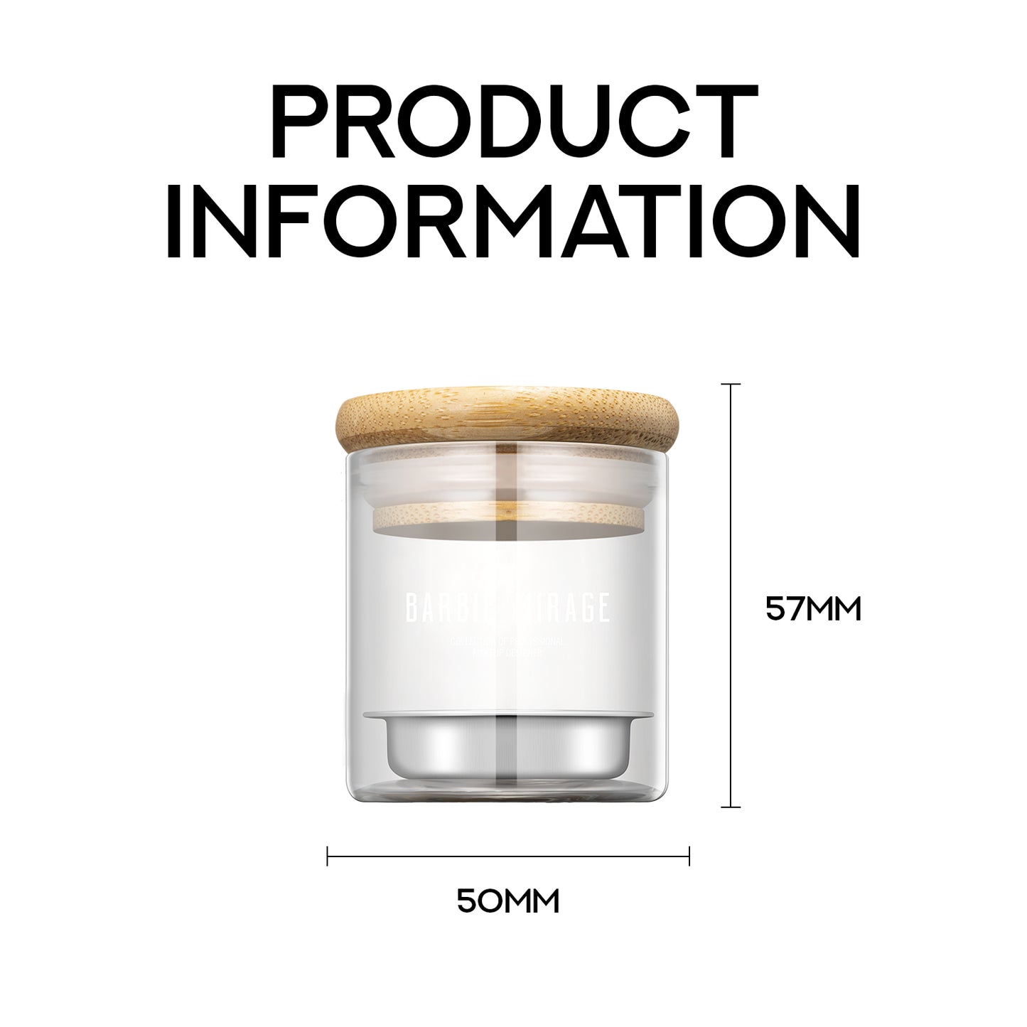 Acrylic Liquid/Brush Cleaning/Disinfection Glass & Stainless Steel Jar