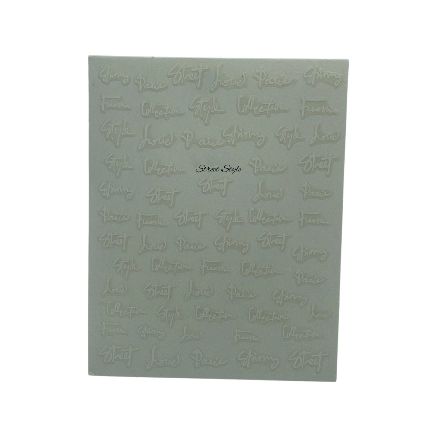 Street style graffiti stickers nail art or craft white ultra thin