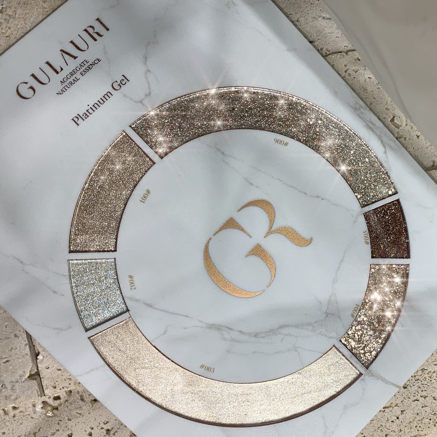 Metallic Platinum Gold Gel Polish Collection Gulauri