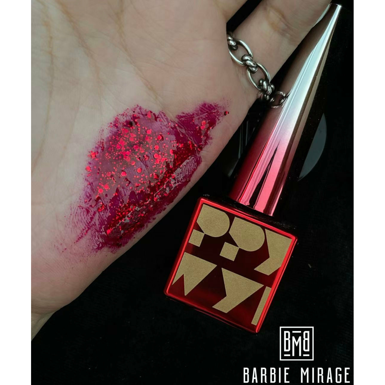 Red Glitter Gel Polish Collection matte to glitter