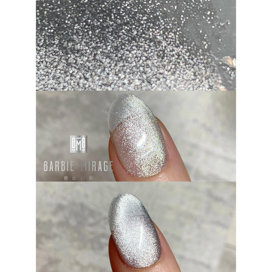 Dark Gray Silver Cateye Magnetic Gel Crystal Stone