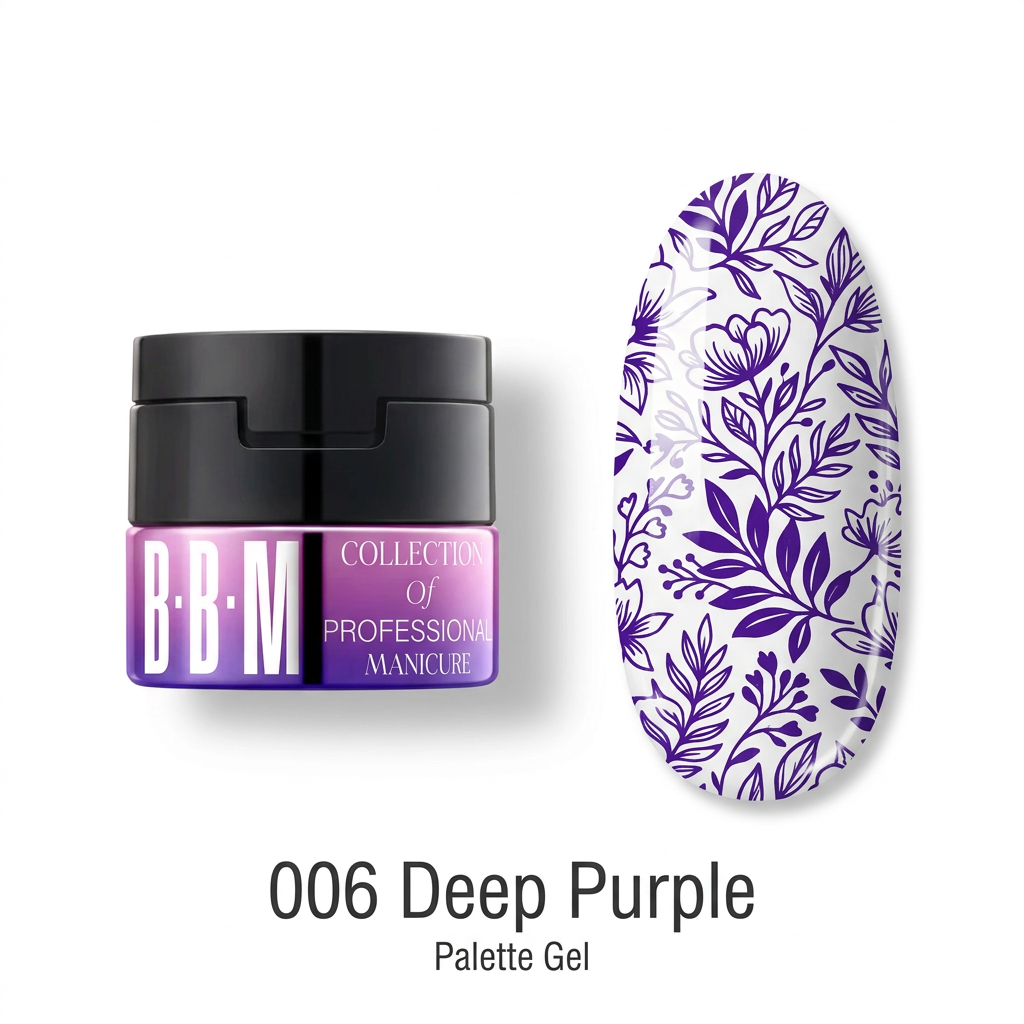 006 Deep Purple pot and stamped nail
