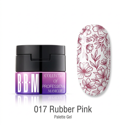 017 Rubber Pink pot and stamped nail
