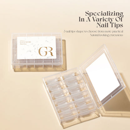 Curved Dual Forms – Style B | Short Extension & Upturned Nail Shaping