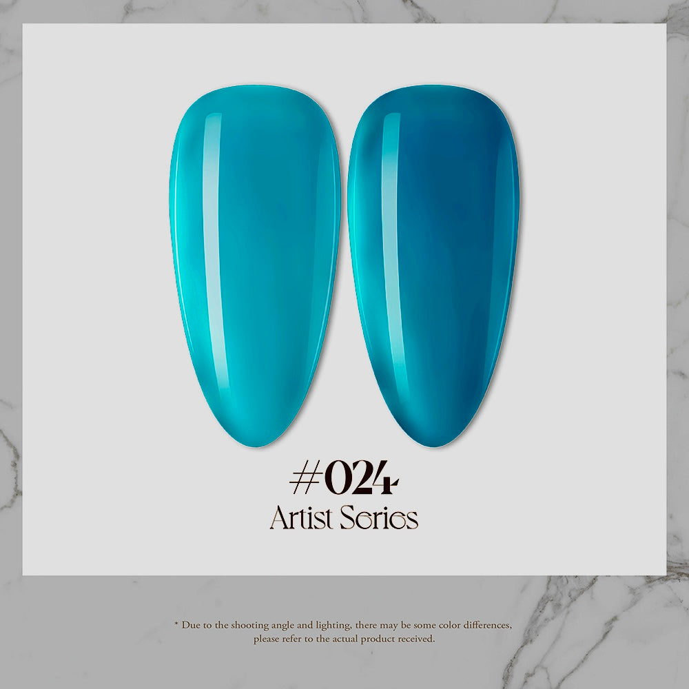 Teal Blue Amber Gel Gulauri #024 Artist Series PRE ORDER