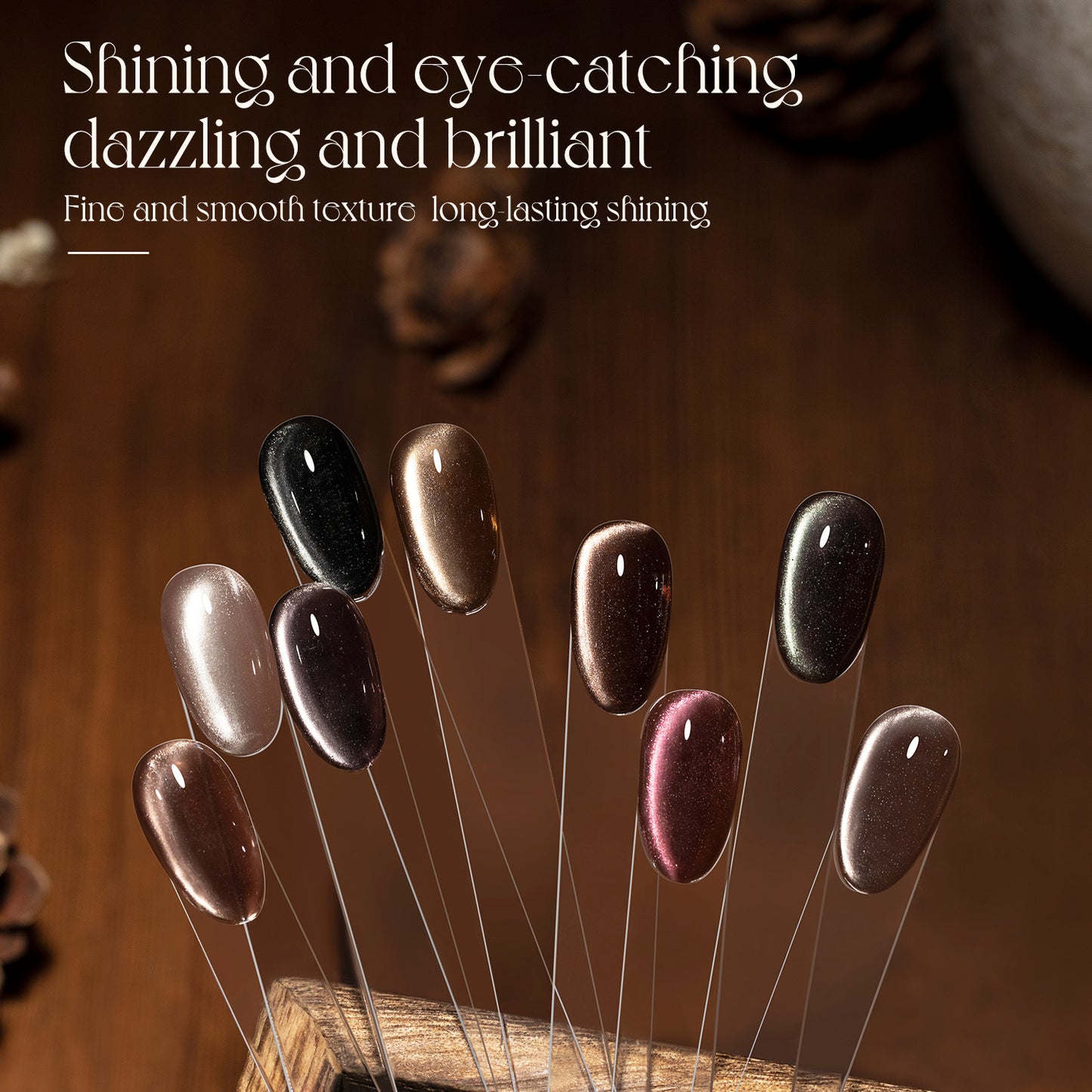 Amber Flowing Light Cat Eye Gel Collection (set of 9) HEMA & TPO FREE