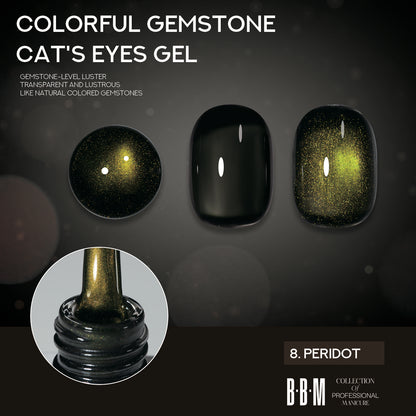 BBM Colourful Gemstone Magnetic Cateye Collection (set of 6)