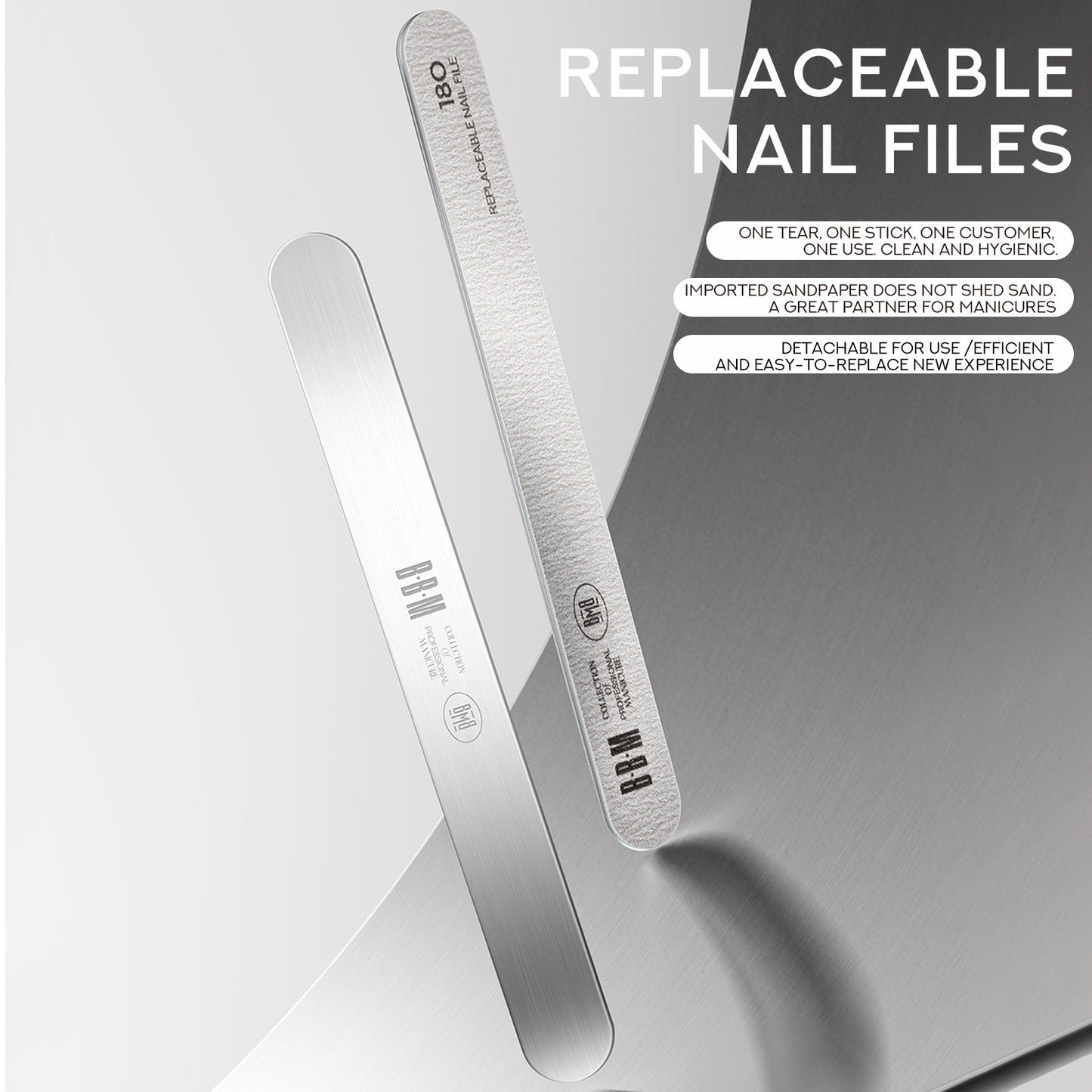 BBM Washable Detachable Disposable Nail Files | 120g & 180g