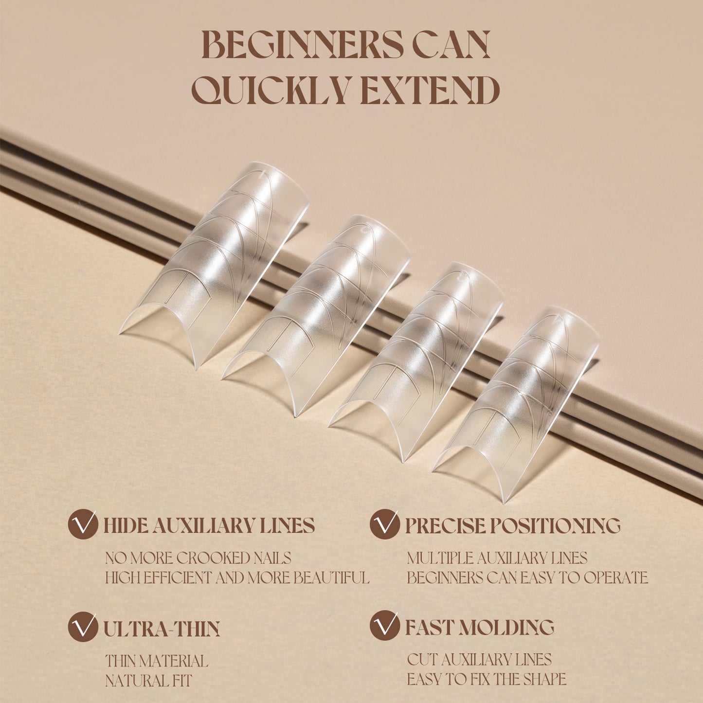 Gulauri Half Cover Soft Gel Tips – Long Coffin 240 Tips