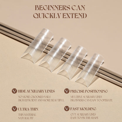 Gulauri Half Cover Soft Gel Tips – Square 240 tips