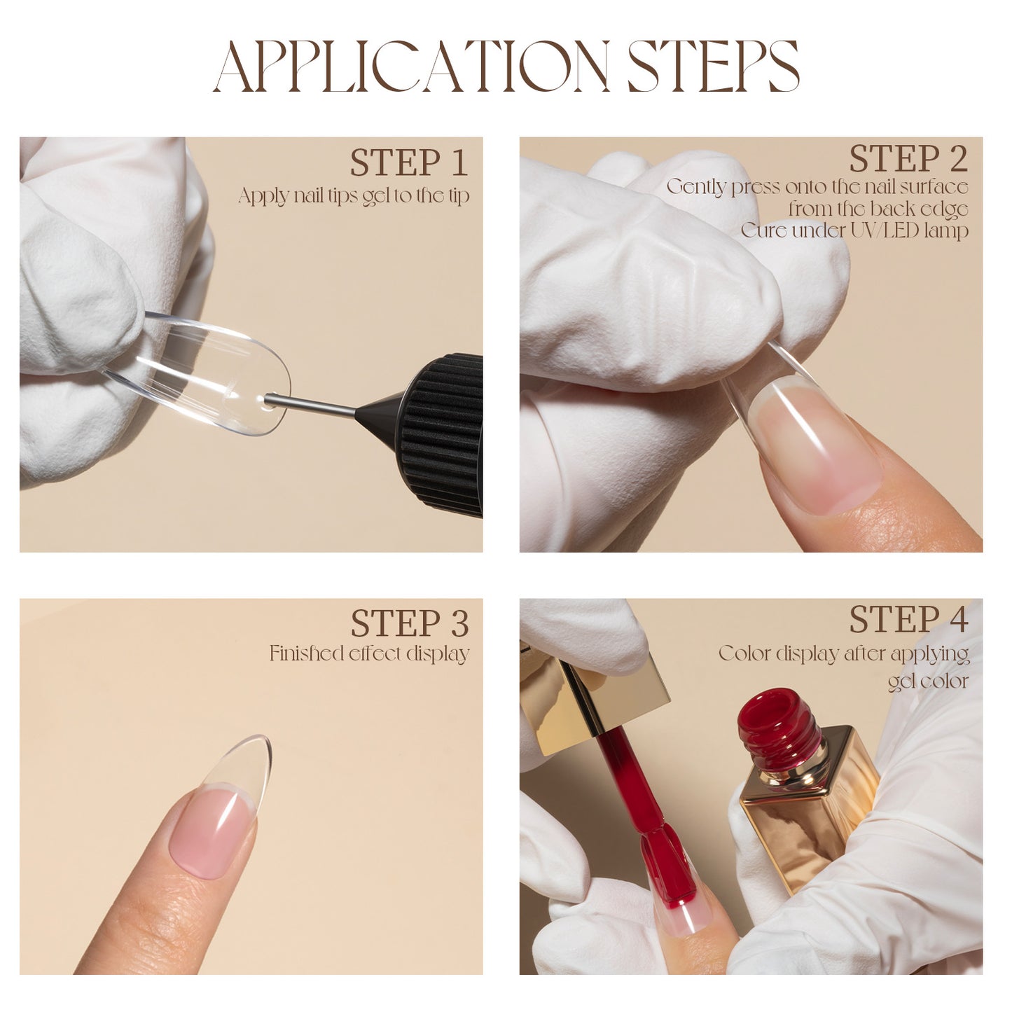 Gulauri Pro Full Cover Soft Gel Tips - 5 Shapes