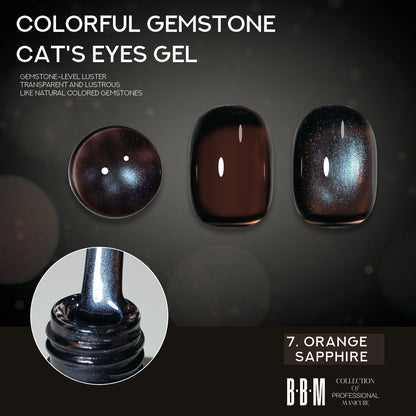 BBM Colourful Gemstone Magnetic Cateye Collection (set of 6)