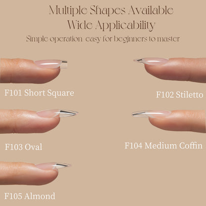 Gulauri Pro Full Cover Soft Gel Tips - 5 Shapes