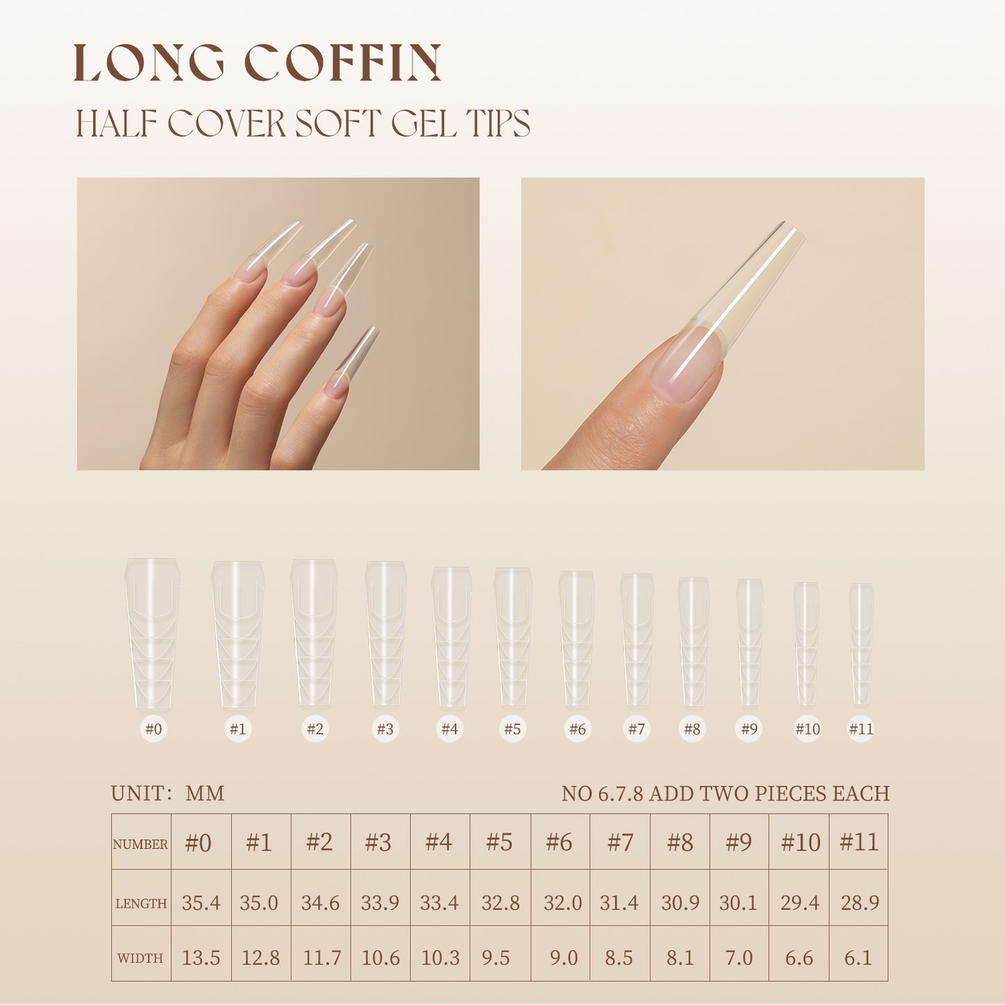 Gulauri Half Cover Soft Gel Tips – Long Coffin 240 Tips
