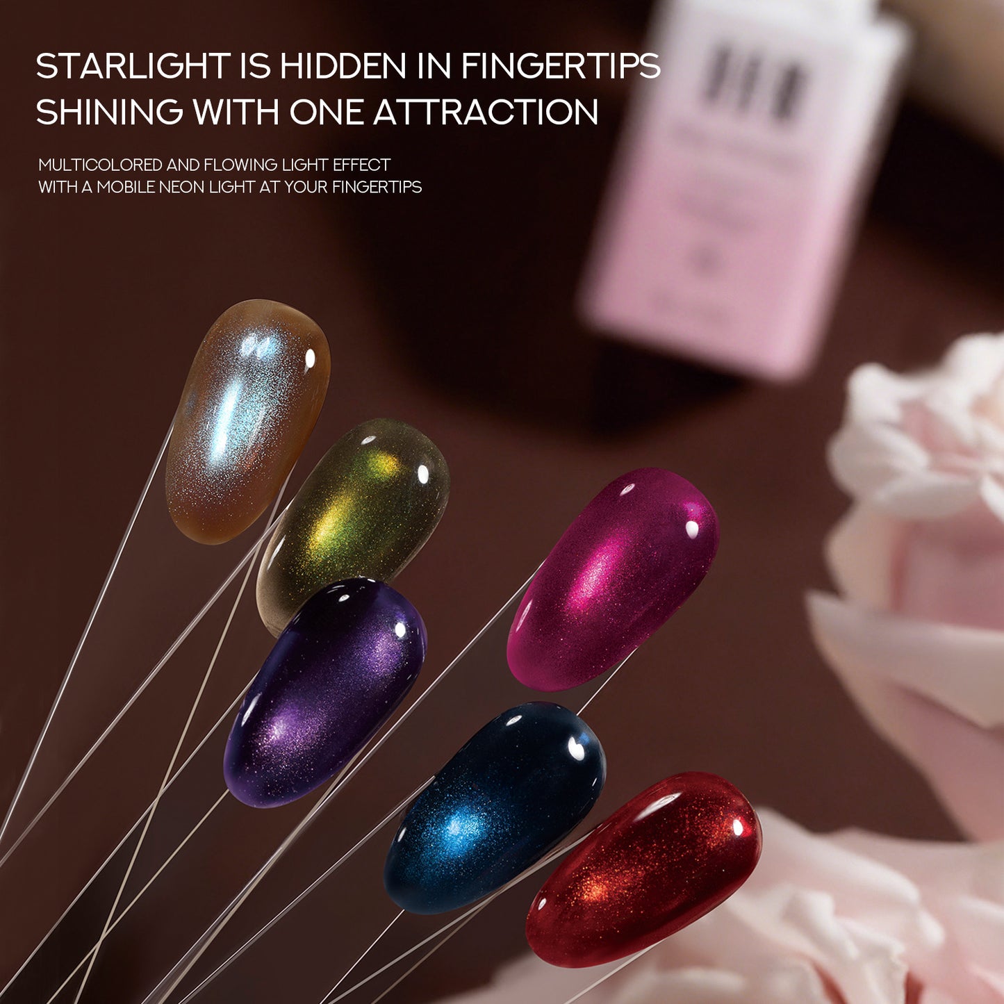 BBM Colourful Gemstone Magnetic Cateye Collection (set of 6)