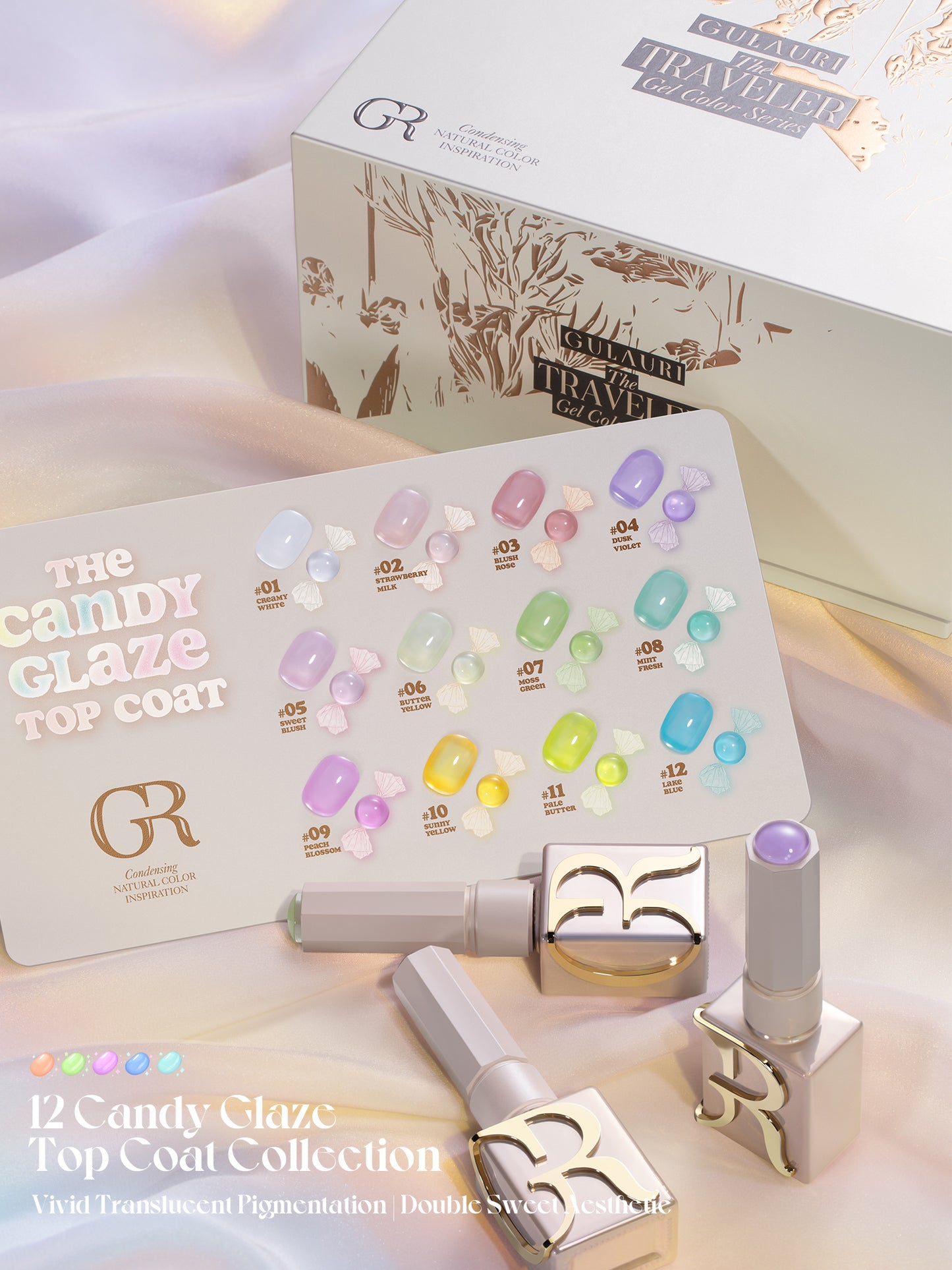 Gulauri Candy Glaze Top Coat Cream White #01