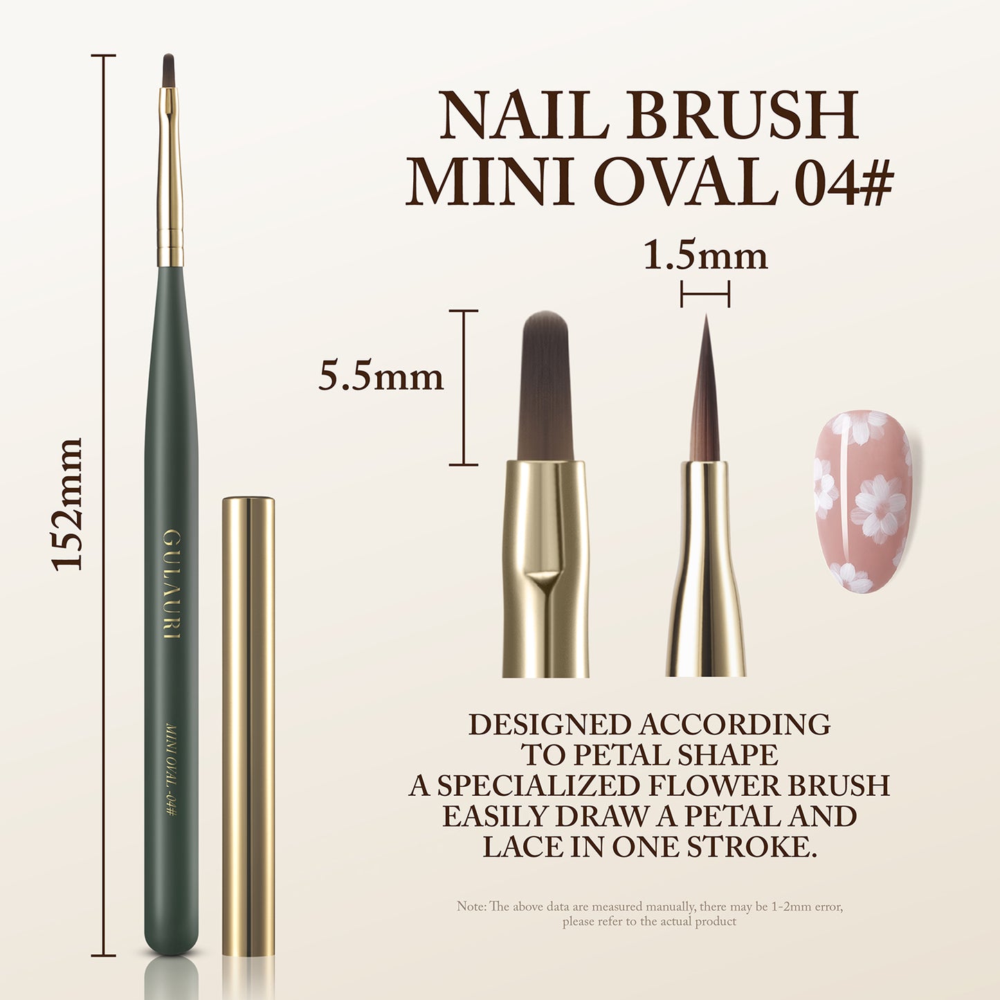 Nail Brush Mini Oval Gulauri #04