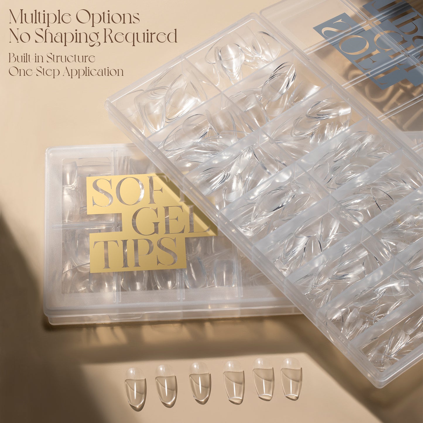 Gulauri Pro Full Cover Soft Gel Tips - 5 Shapes