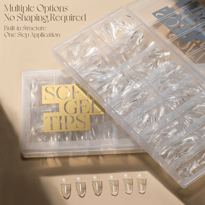 Gulauri Pro Full Cover Soft Gel Tips - 5 Shapes