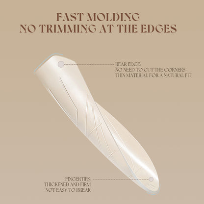 Gulauri Half Cover Soft Gel Nail Tips – Long Almond 240 Tips