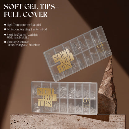 Gulauri Pro Full Cover Soft Gel Tips - 5 Shapes