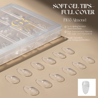 Gulauri Pro Full Cover Soft Gel Tips - 5 Shapes