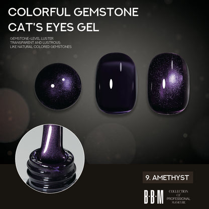 BBM Colourful Gemstone Magnetic Cateye Collection (set of 6)