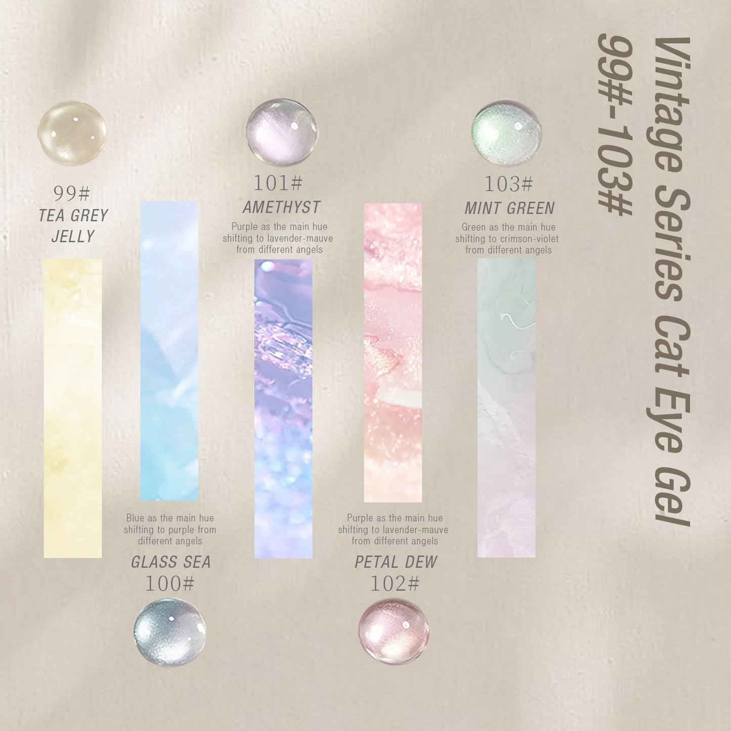 Gulauri Dreamlike Translucent Magnetic Cat Eye Collection (set of 5) HEMA & TPO FREE