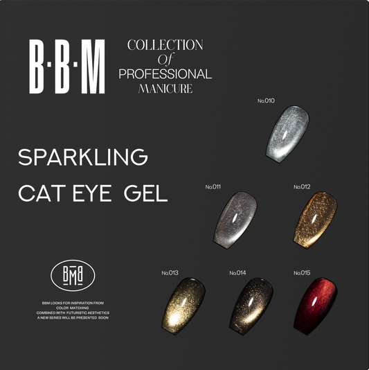 Sparkling Magnetic Cat Eye Gel Collection BBM 13ml set of 6