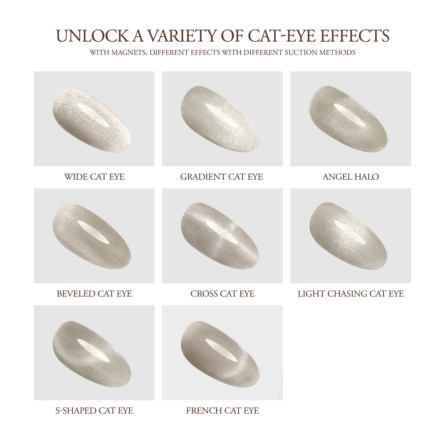 Gulauri White Glass Cateye Collection SET OF 3 13ml