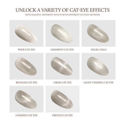 Gulauri White Glass Cateye Collection SET OF 3 13ml