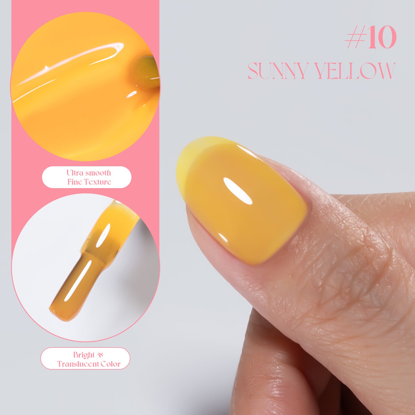 Gulauri Candy Glaze Top Coat Sunny Yellow #10