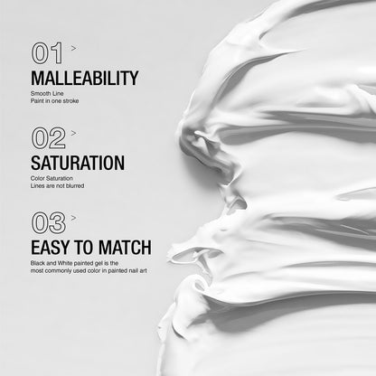 BBM Stamping & Drawing Gel (set of 2) Black & White No Wipe