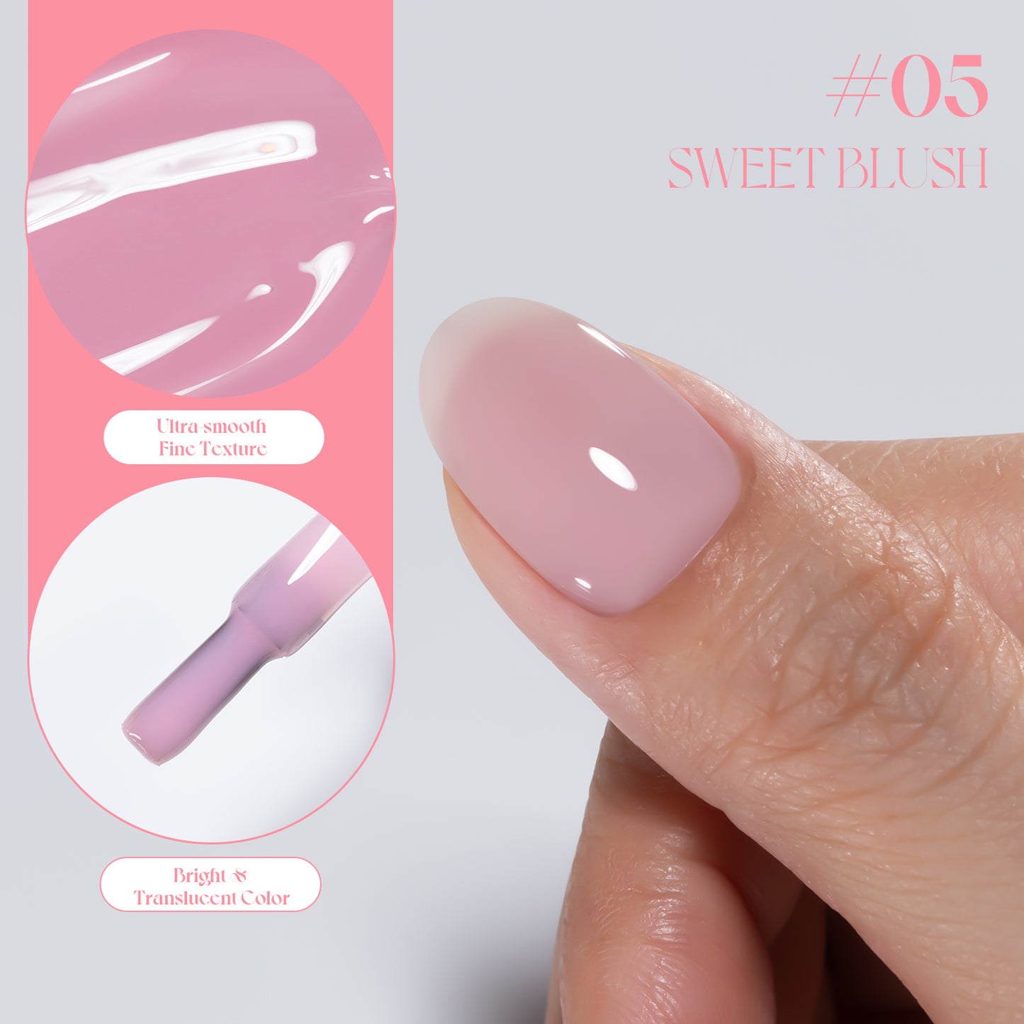 Gulauri Candy Glaze Top Coat Sweet Blush #05
