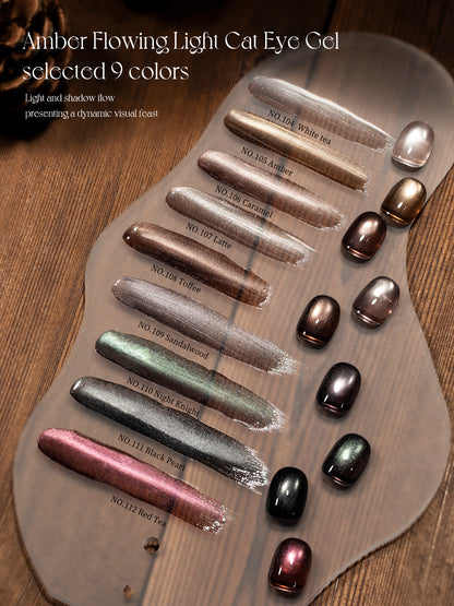 Amber Flowing Light Cat Eye Gel Collection (set of 9) HEMA & TPO FREE