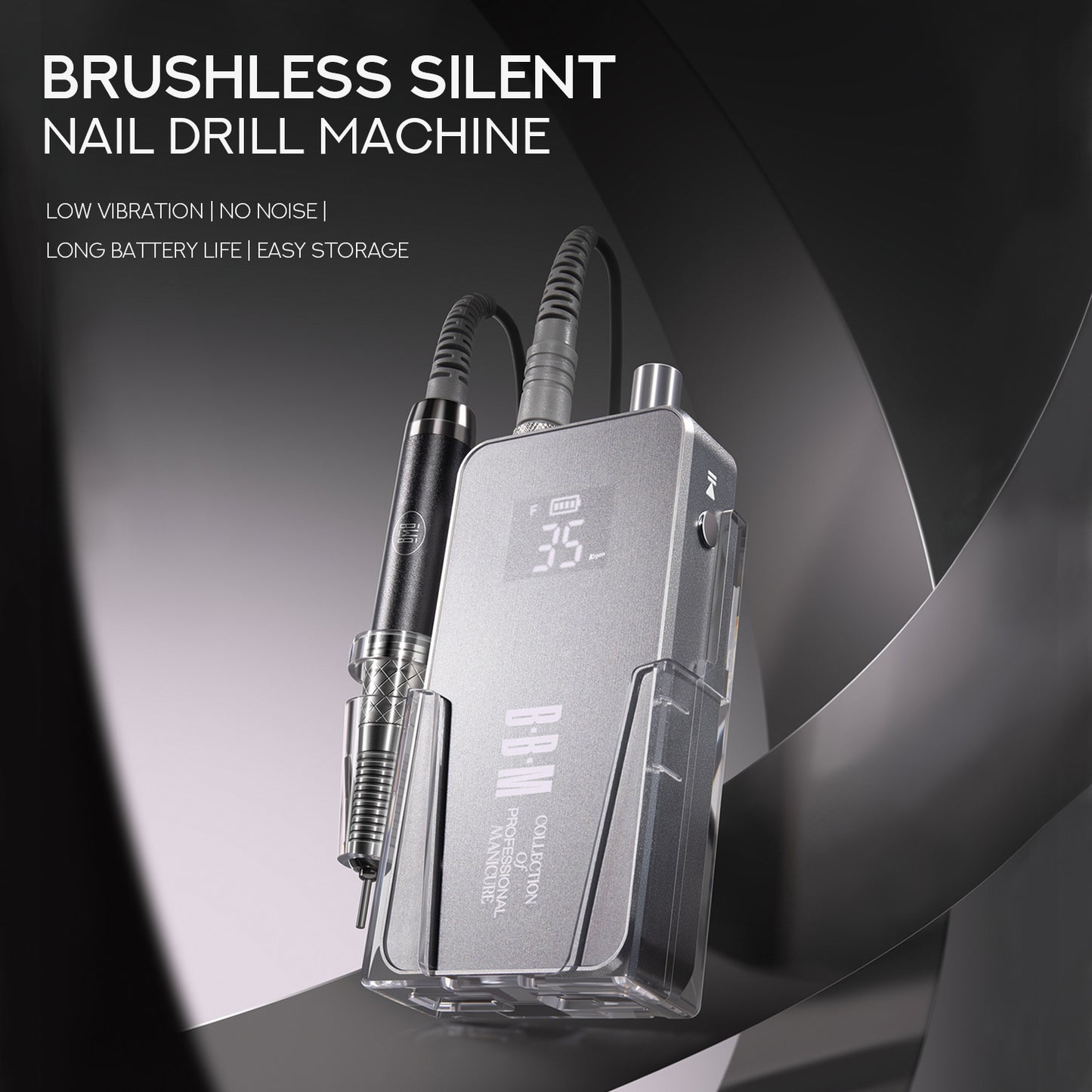 Professional Brushless Ultra quiet low vibration Electric Nail E File Drill