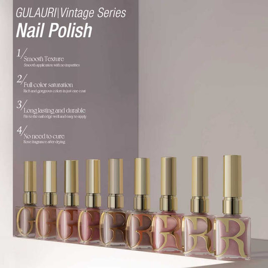 Gulauri Luxury Nail Polish 12ml Nude Pink Collection (set of 9)