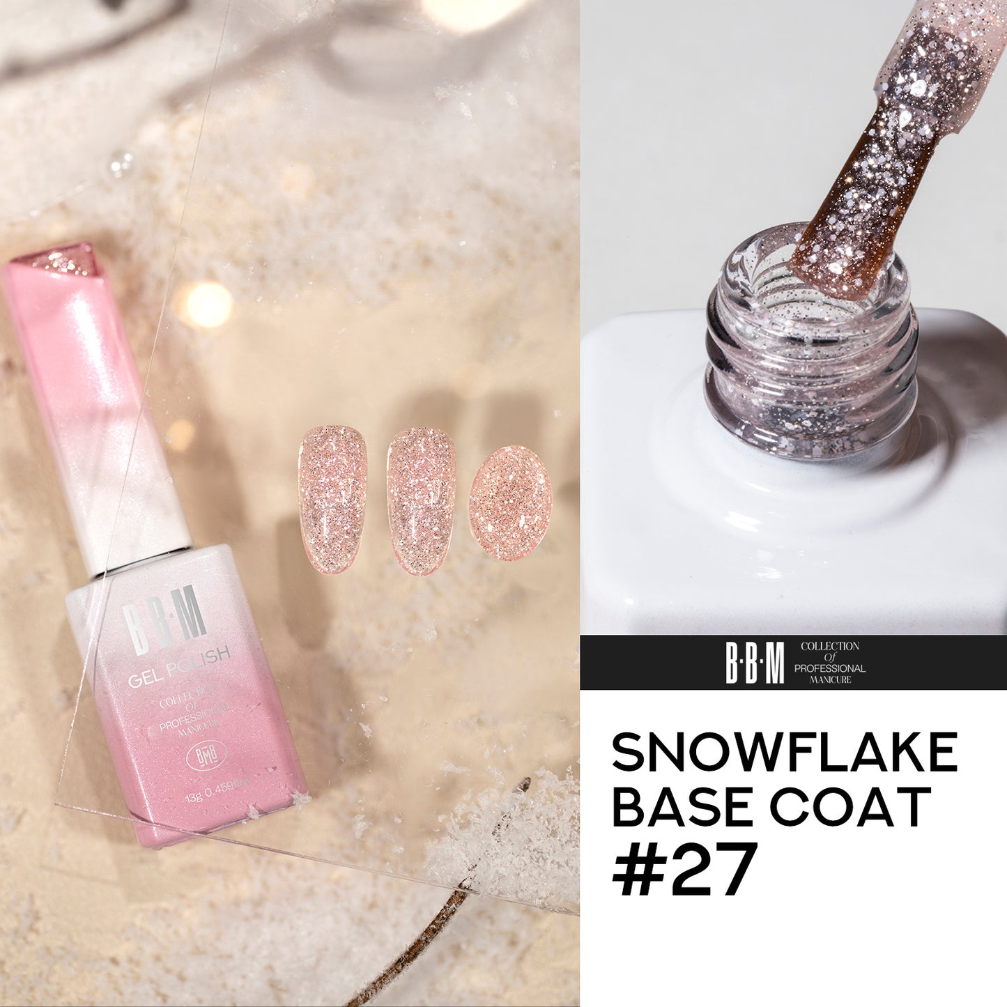 BBM Unruly Snowflake Base Coat HEMA & TPO FREE