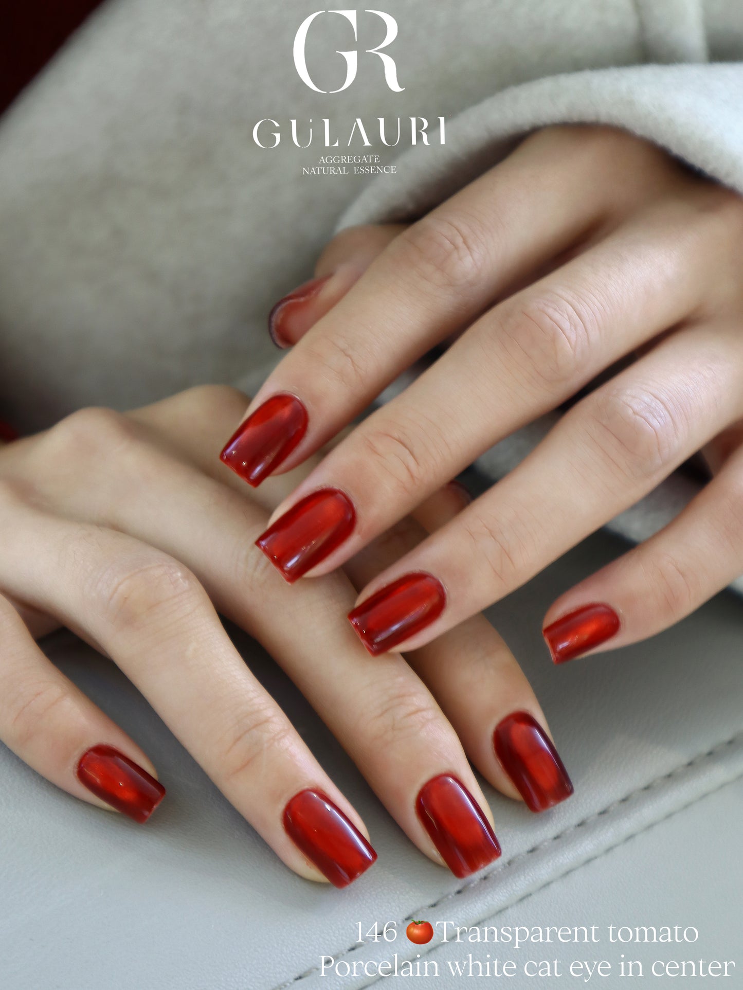 Gulauri Premium Gel Polish 146 Transparent Tomato