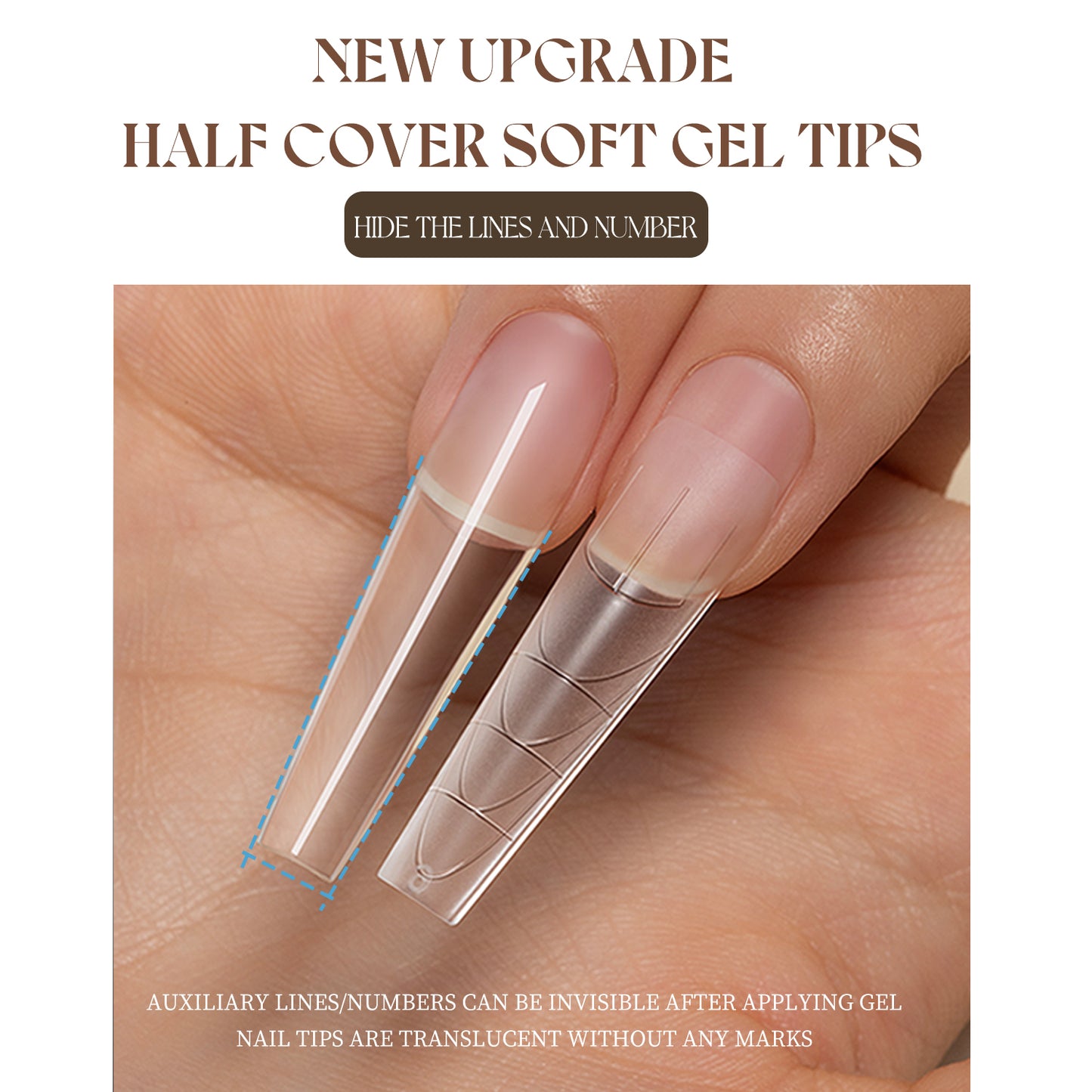 Gulauri Half Cover Soft Gel Nail Tips – Long Almond 240 Tips