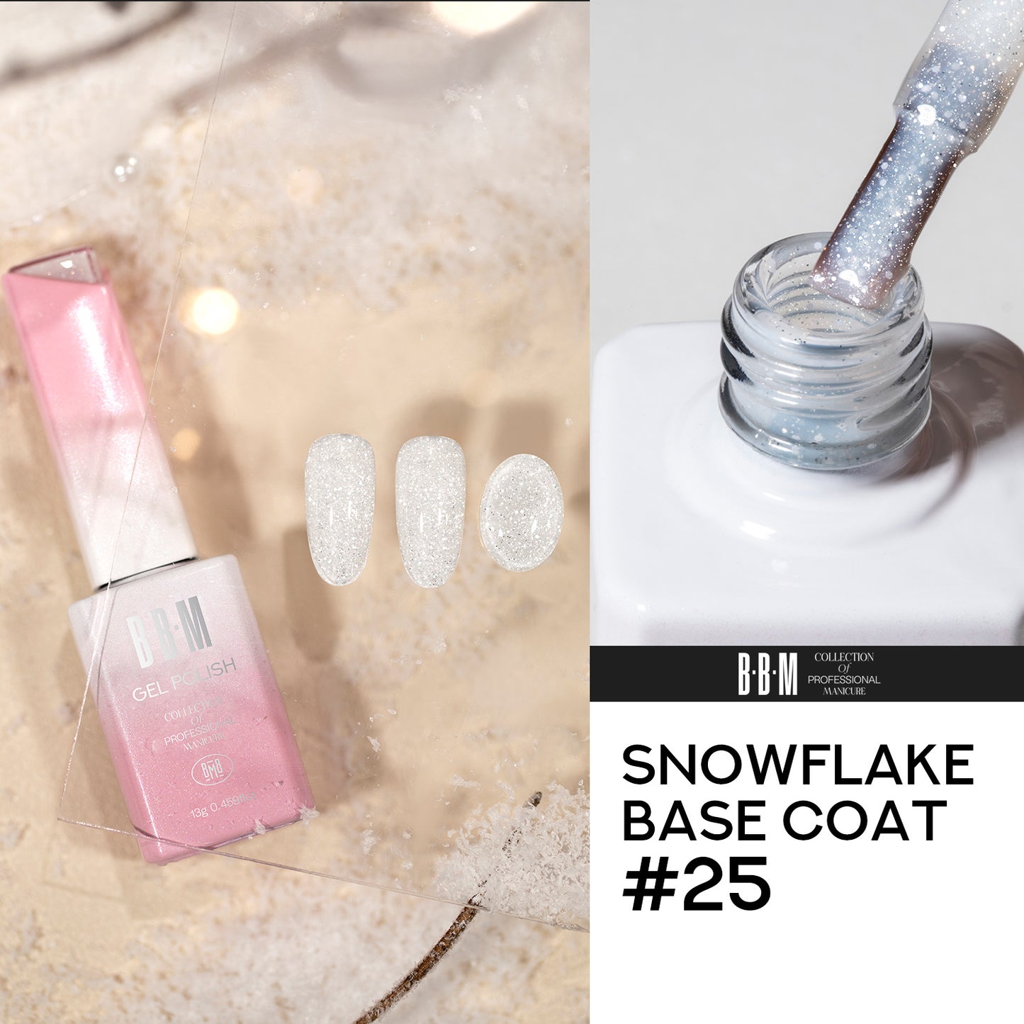 BBM Unruly Snowflake Base Coat HEMA & TPO FREE